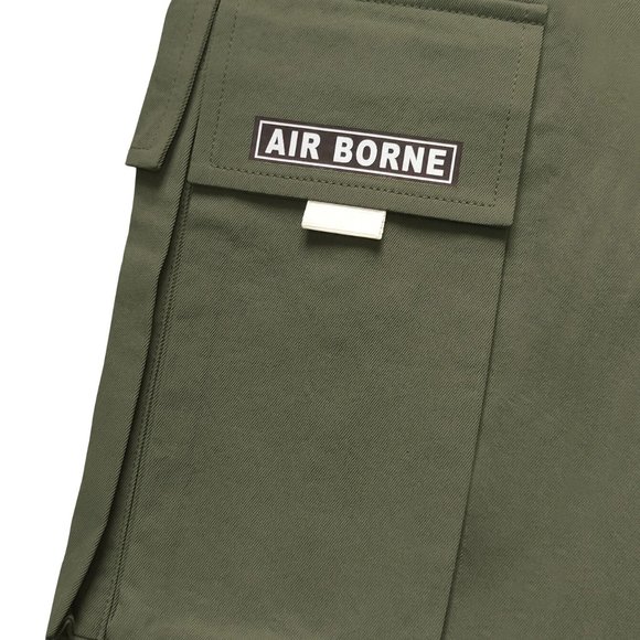 Army Green Street Style Men's Cargo Pants w/Letter - Picture 5 of 6